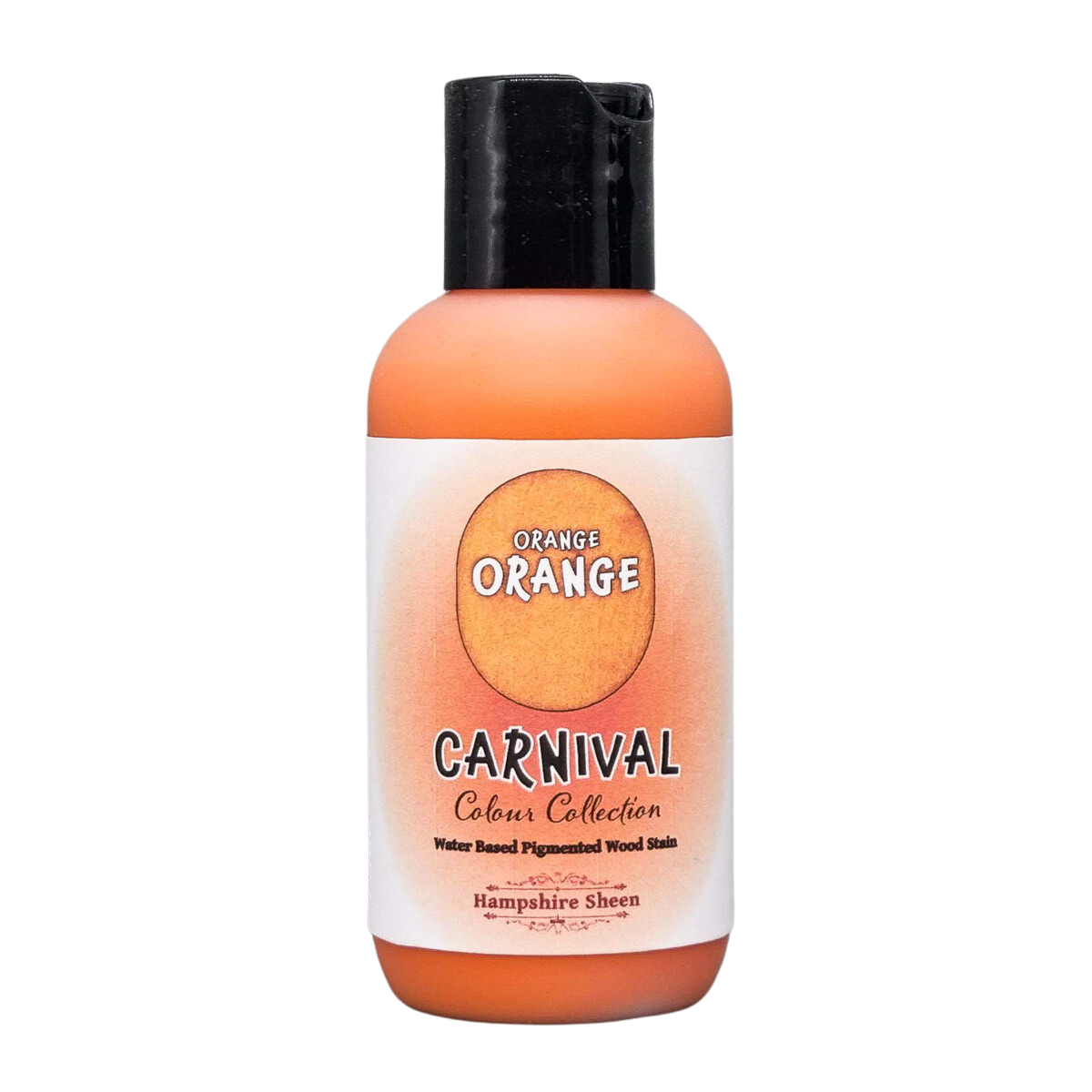 Orange Orange: It’s orange! A great shade to blend with Sunshine Yellow and Hero Red  The Carnival Colour Collection is a set of bright and cheerful water-based wood stains with excellent coverage and translucency.  Add punch and extra vibrancy to your coloured work with these super bright stains. Thin with water or mix together.