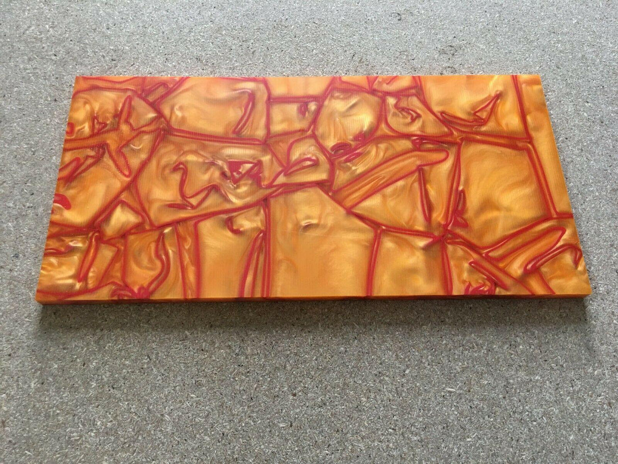 Kirinite Orange Sunspot Craft Sheet 9mm x 300mm x 150mm Kirinite