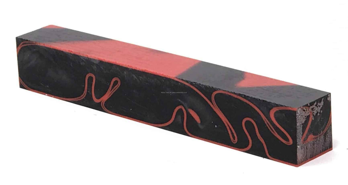 Lava Flow - Acrylic Kirinite Pen Blank Kirinite