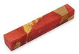 Stabilised Maple Burr/Burl Hybrid Pen Blank - Orange Greenvill Crafts