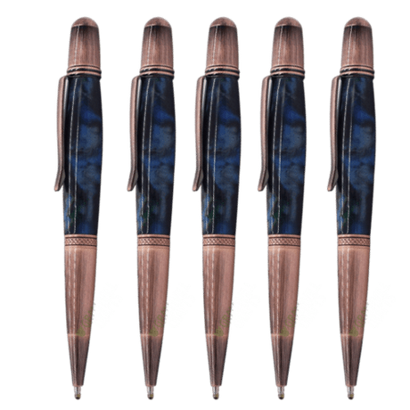  5 Pack - Antique Rose Copper Cerra Pen Kit - sierra pen kits