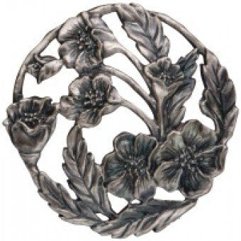 Poppy - Decorative Pewter Lid (Potpourri) Craft Supplies