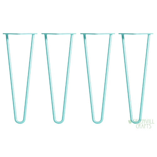 Duck Egg Blue Hairpin Table Legs - 14" / 35cm Hair Pin Legs