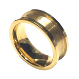 8mm IP Gold Plated Tungsten Carbide Ring Core Greenvill Crafts