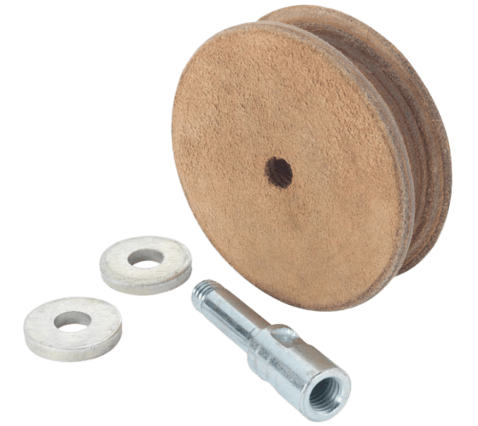 Record Power Sharpening System Profiled Leather Honing Wheel