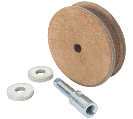 Record Power Sharpening System Profiled Leather Honing Wheel