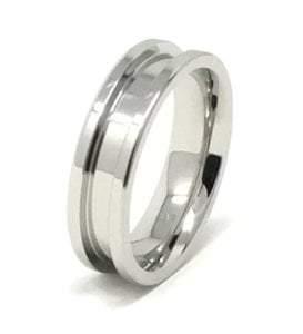 6mm Inlay Stainless Steel Ring Core Greenvill Crafts