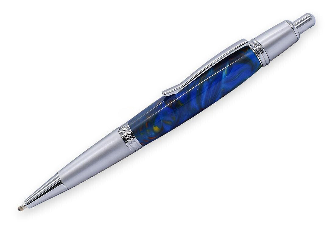 <h2>Cerra Click Pen Kit - Chrome &amp; Satin Chrome</h2> <p>The classic Cerra Pen kit in click format!&nbsp;</p> <p>This model is finished in Chrome &amp; Satin Chrome</p>