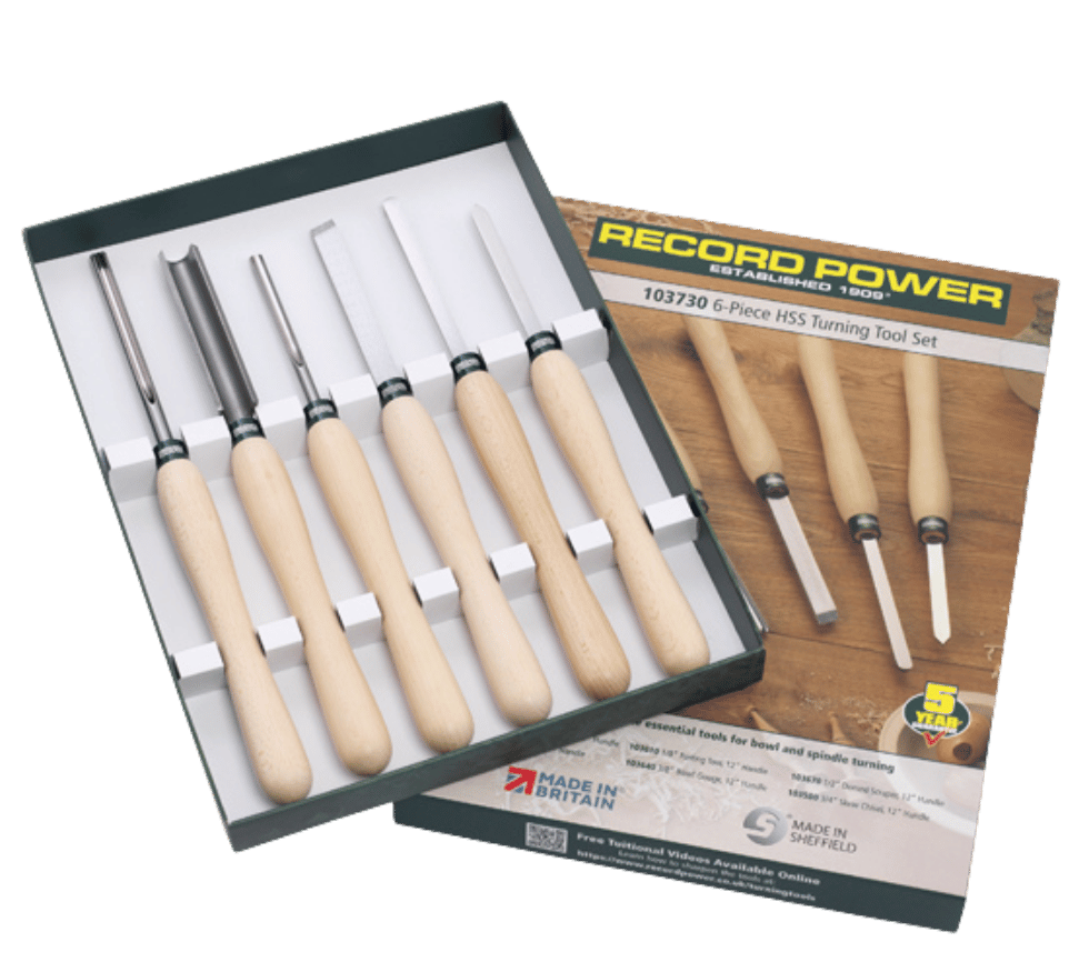 Record Power 6-Piece HSS Woodturning Tool Set