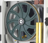 Heavy-Duty Balanced Cast Iron Band Wheels  Dynamically balanced and heavy, the cast wheels provide a smooth flywheel effect during use, contributing to the production of power and torque.