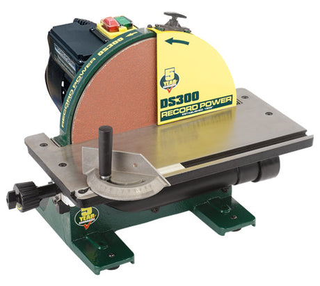 Record Power DS300 12" Cast Iron Disc Sander woodturning shop Harrogate, Leeds, York Sunderland, Middlesbrough, Scarborough