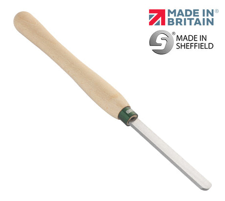 Record Power 3/4" Domed Scraper  - 12" Handle ( 103690) The round-nose scrapers feature a left-hand sweep to the grind, which allows them to be used on the insides of bowls with ease. Ideal for removing gouge marks and general smoothing work.  These tools are manufactured in the UK