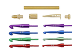 Gold & Colour Crochet Hook Kit (Knurled) Turning Project Kit