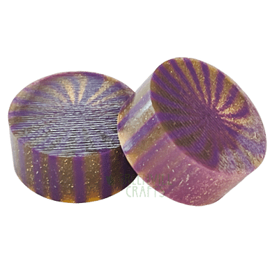 Purple & Gold Polyester Ring Blank Greenvill Crafts