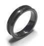 8mm Black Ceramic Inlay Ring Core Greenvill Crafts